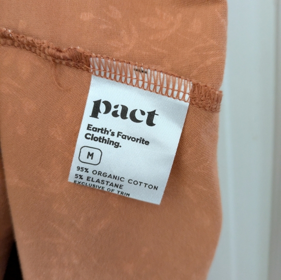 Pact Floral Fit & Flare Crossover Dress Short Sleeve Cotton Women's Size M - Picture 7 of 9